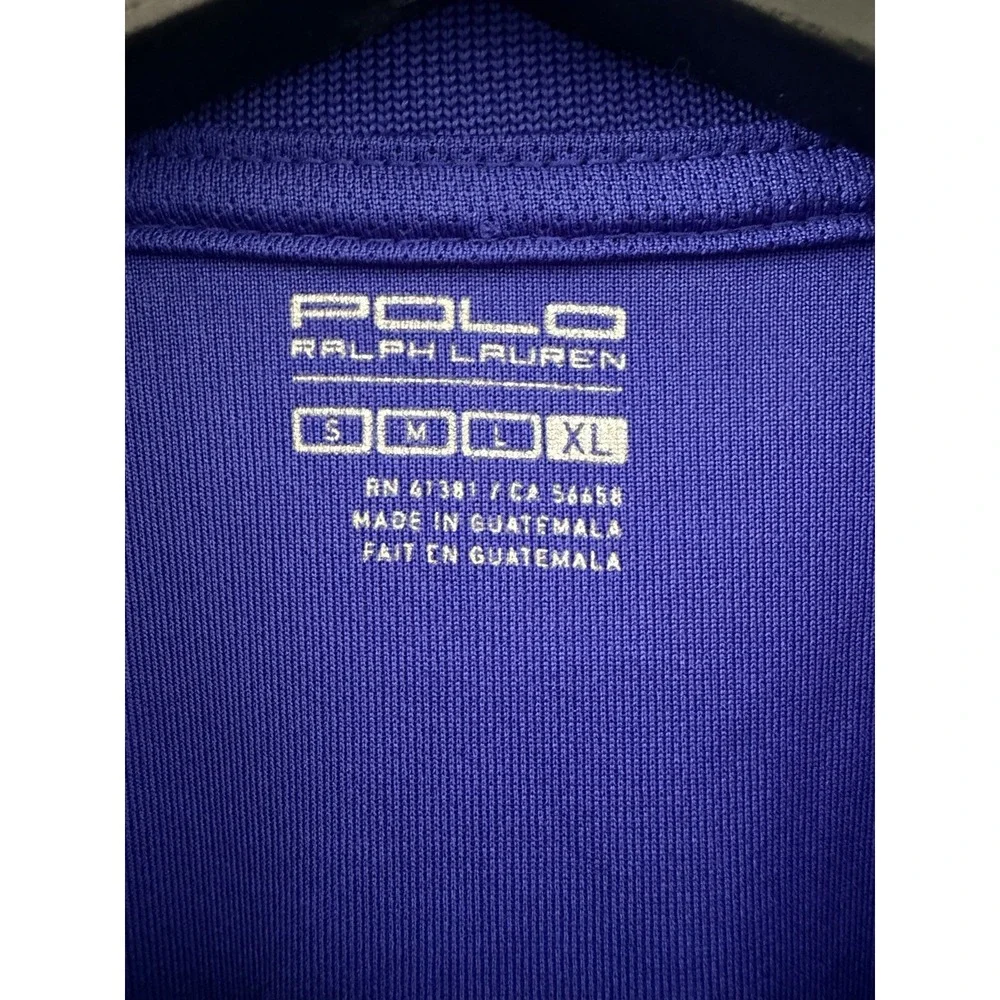 Polo Ralph Lauren Men's Performance Polo Shirt Blue White Short Sleeve Xl